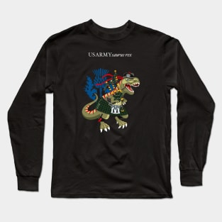 Clanosaurus Rex USARMYsaurus rex Plaid US Army USA American Family Tartan Long Sleeve T-Shirt